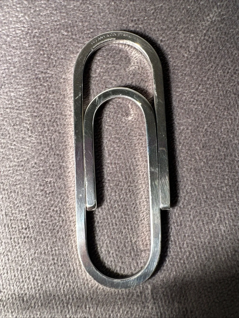 Authentic Tiffany & Co Larger Size Sterling Silver 3.25” Paper Clip Money Clip